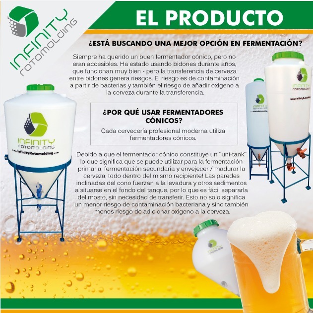 Base Plástica Para Fermentadores Infinity D40 De 30l A 90l 