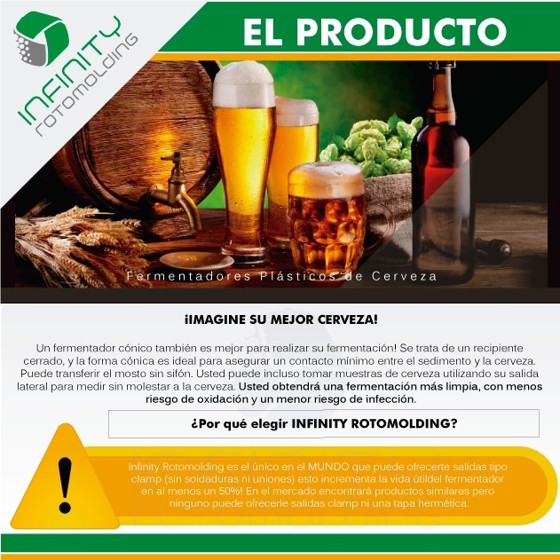 Fermentador Infinity Rotomolding Clamp 82l Cerveza