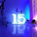 Numero Luminoso 15 De 120x82cm - Mesita sola